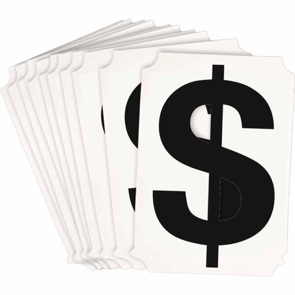 Quik-Align 8220 Series Polyester 4 in Lbl Legend: $ Black 10PK